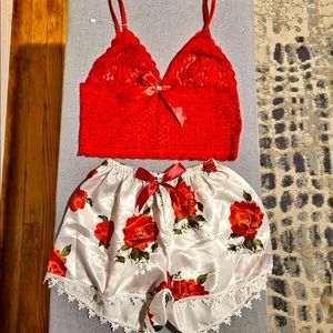 Dainty Rose Lingerie Pajamas